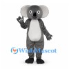 Koala Mascot Costume in Dark Gray with White Belly
