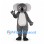 Koala Mascot Costume in Dark Gray with White Belly
