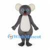 Koala Mascot Costume in Gray with Blue Eyes and White Belly
