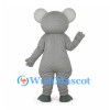 Koala Mascot Costume in Light Gray with Blue Eyes
