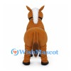 Horse Mascot Costume in Brown with White Mane and Four Legs