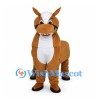 Horse Mascot Costume in Brown with White Mane and Four Legs