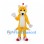 Fox Mascot Costume in Yellow with Twin Tails and Red Shoes