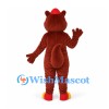 Squirrel Mascot Costume in Reddish Brown with Red Cap
