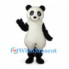 Panda Mascot Costume in Black and White with Rounded Belly