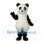Panda Mascot Costume in Black and White with Rounded Belly
