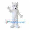 Fox Mascot Costume in White with Long Tail