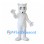 Fox Mascot Costume in White with Long Tail