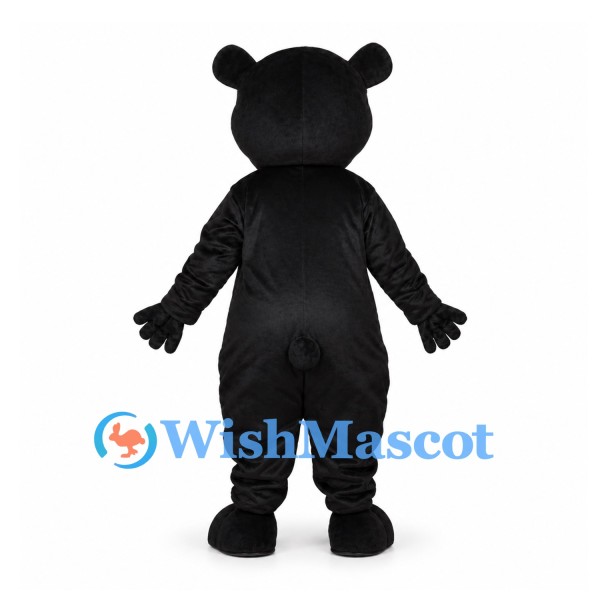 Bear Mascot Costume in Black with Tan Muzzle