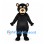 Bear Mascot Costume in Black with Tan Muzzle