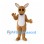 Kangaroo Mascot Costume in Tan with Long Ears and Tail