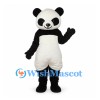 Panda Mascot Costume in Black and White with Round Belly
