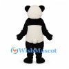 Panda Mascot Costume with Fluffy Black and White Fur