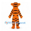 Tiger Mascot Costume in Orange with White Belly