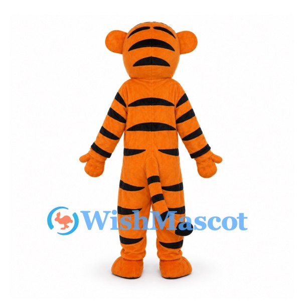 Tiger Mascot Costume in Orange with White Belly