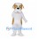 Dog Mascot Costume in White with Tan Patches