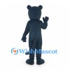 Panther Mascot Costume in Dark Blue with Green Eyes