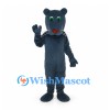 Panther Mascot Costume in Dark Blue with Green Eyes