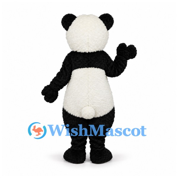Panda Mascot Costume with Fluffy White Belly
