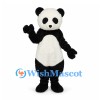 Panda Mascot Costume with Fluffy White Belly