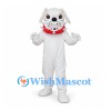 Dalmatian Dog Mascot Costume in White with Red Collar