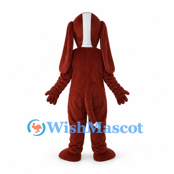 Hound Dog Mascot Costume in Brown with Long Ears