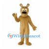 Dog Mascot Costume in Tan with Upright Ears