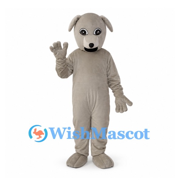Dog Mascot Costume in Gray with Floppy Ears