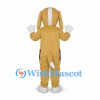 Hound Dog Mascot Costume in Tan with White Belly and Long Ears