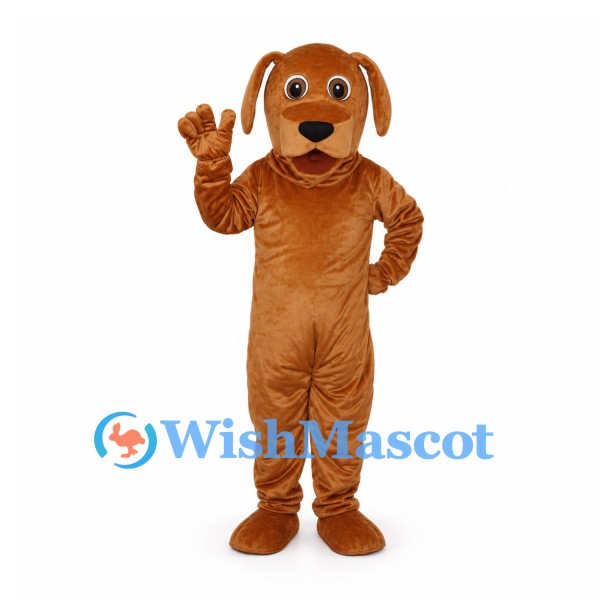 Dog Mascot Costume in Brown with Floppy Ears