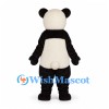 Panda Mascot Costume in Black and White with Small Round Ears