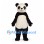 Panda Mascot Costume in Black and White with Small Round Ears
