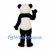 Panda Mascot Costume with Rounded Ears and Black Eye Patches