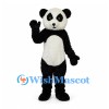 Panda Mascot Costume with Rounded Ears and Black Eye Patches