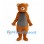 Bear Mascot Costume in Orange Brown with Gray Belly