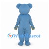 Bear Mascot Costume in Blue with Yellow Belly Patch
