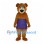 Bear Mascot Costume in Brown with Purple Skirt