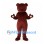 Bear Mascot Costume in Burgundy with Rounded Ears