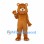 Bear Mascot Costume in Golden Brown with Shaggy Cheeks