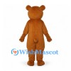 Bear Mascot Costume in Brown with Cream Belly