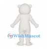 Polar Bear Mascot Costume in White with Black Paw Details