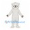 Polar Bear Mascot Costume in White with Black Paw Details