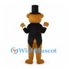 Bear Mascot Costume with Black Top Hat and Tailcoat