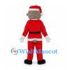 Christmas Bear Mascot Costume with Red Santa Suit and Hat