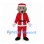Christmas Bear Mascot Costume with Red Santa Suit and Hat