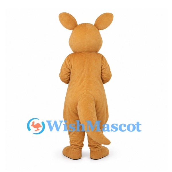 Kangaroo Mascot Costume in Tan with Cream Belly and Pouch