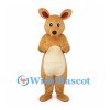 Kangaroo Mascot Costume in Tan with Cream Belly and Pouch
