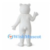 Polar Bear Mascot Costume in White with Rounded Muzzle