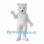 Polar Bear Mascot Costume in White with Rounded Muzzle