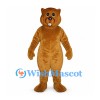 Beaver Mascot Costume in Golden Brown with Flat Tail
